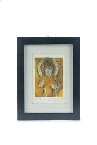 Grafika linoryt Kobieta Świadoma 