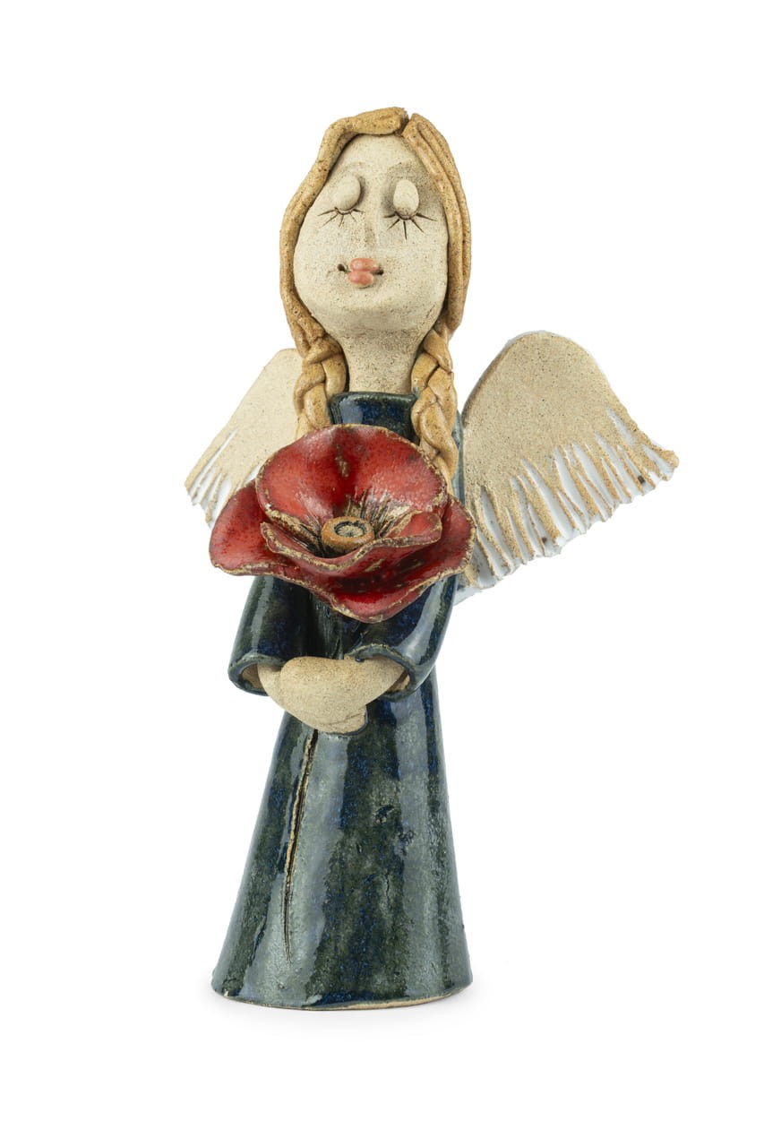 Anioł z ceramiki 25 cm idealny na prezent 